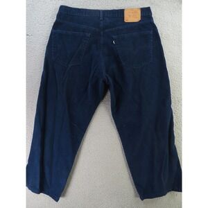 Levis 565 Pants Men 38x27 Blue Corduroy Loose Fit Wide Leg Skate Altered